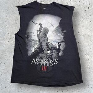Assassin’s Creed III 2012 Promo Sleeveless Cutoff T-Shirt Black XL Ubisoft Gamer